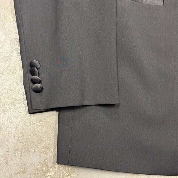 Hugo Boss Tuxedo "The Stars/Glamour" Black Satin Lapel Wool 2pc 42L 38x34 - Picture 3 of 13